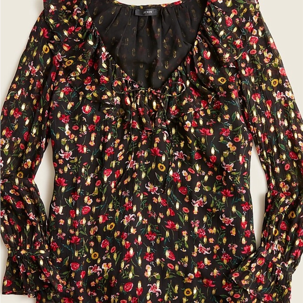 🌸 J.Crew Ruffle Neck Top ✨ - Picture 5 of 6